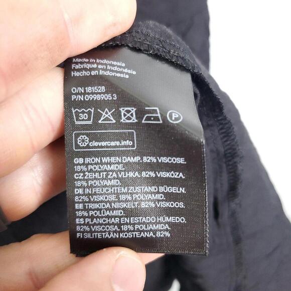 HM Dress Womens Small Peplum Mini Lightweight Little Black Dress LBD New Tags - Picture 8 of 9